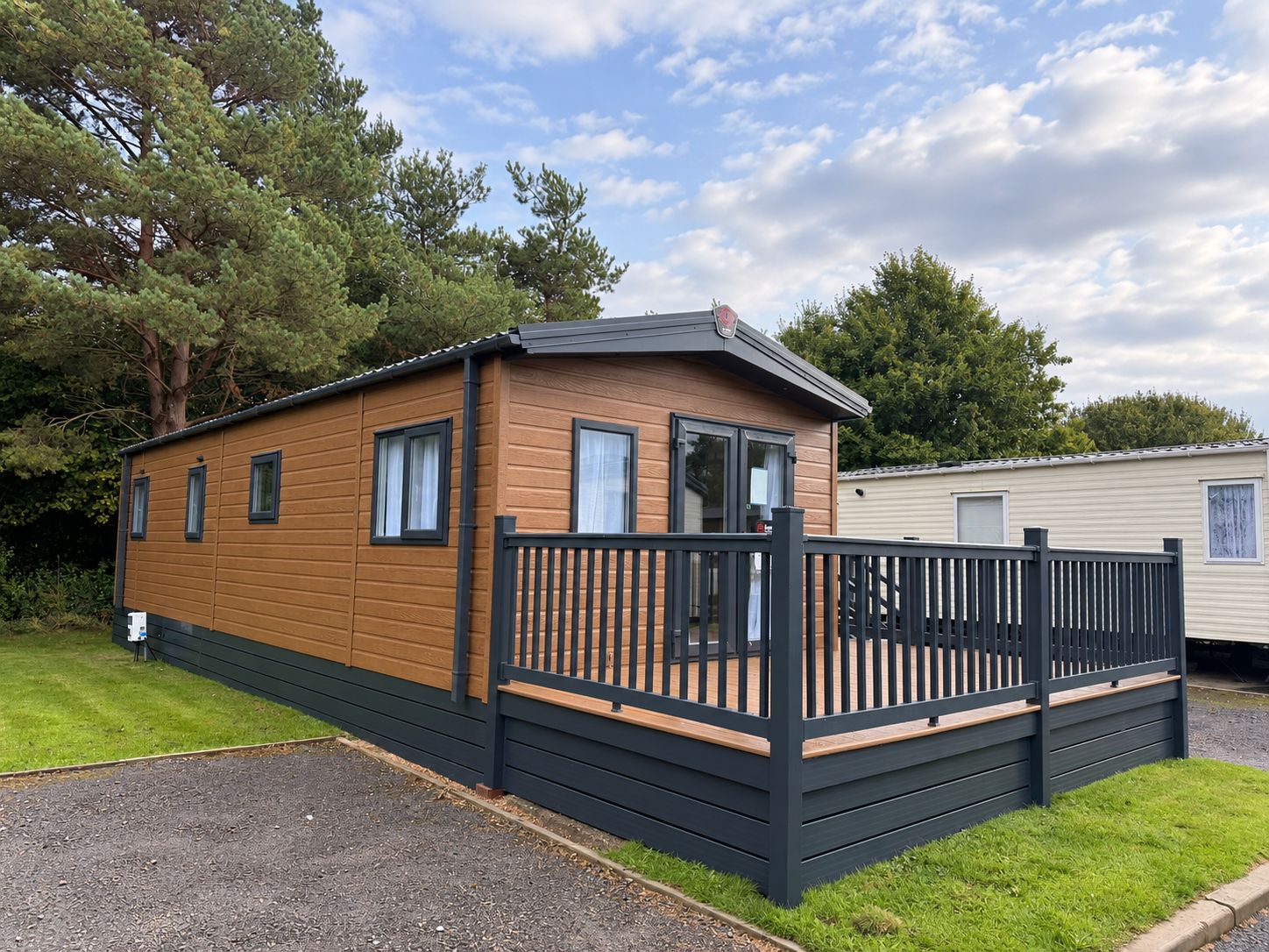 New lodge with decking and parking, one of our lodges for sale near Haxey